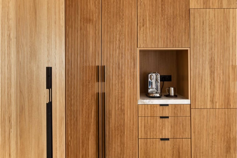 Wood kitchen benches