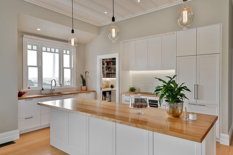Wooden benchtop kitchen inspo