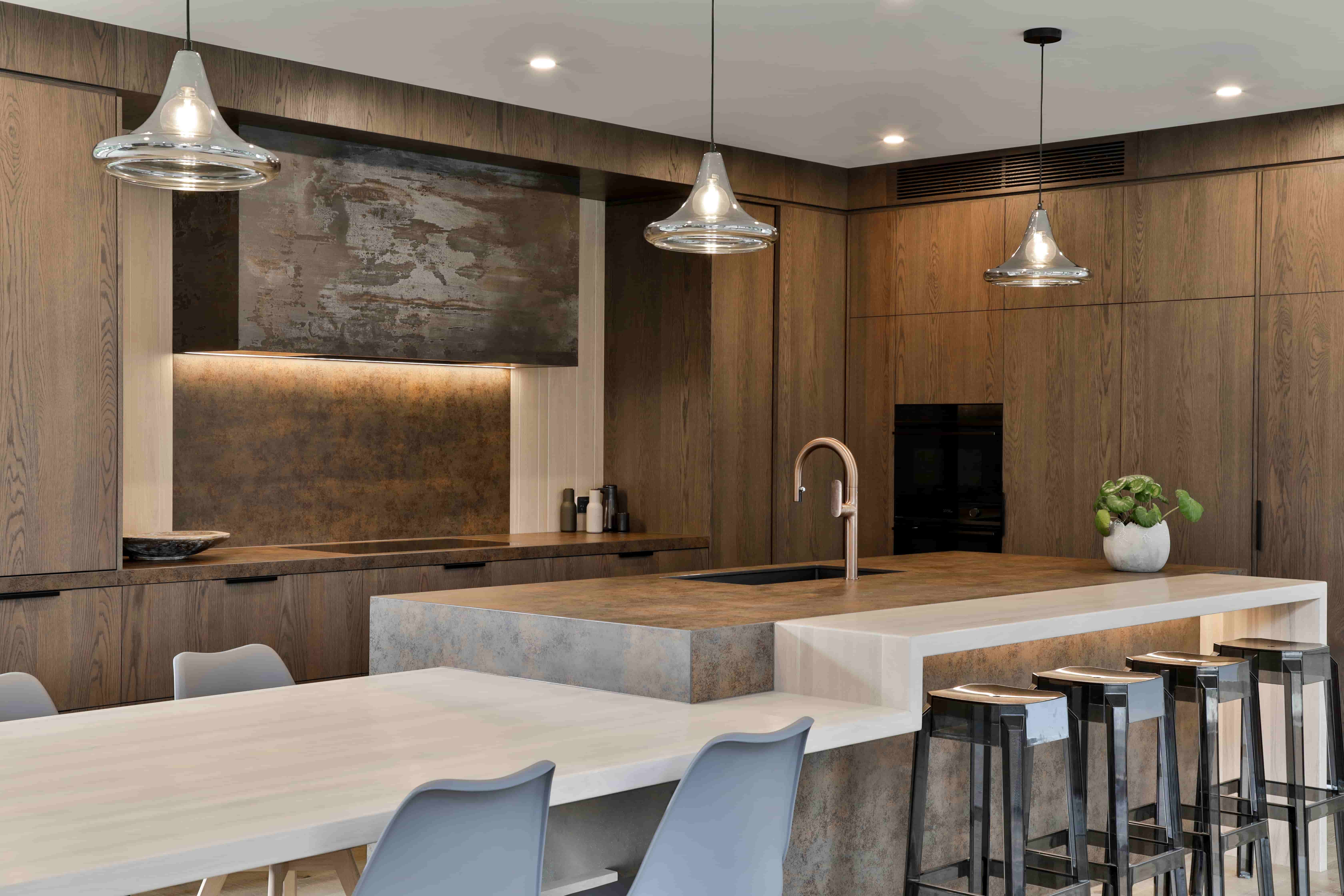 How much does a real wood veneer feature finish cost?